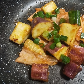 食欲の秋★鮭とさつま芋の味噌炒め
